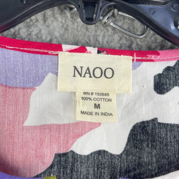 NAOO Colorful Flare Womens Dress Floral Maxi Size M Long Tiered Prairie - Picture 5 of 15